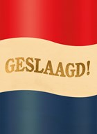 geslaagd kaart hout nederlandse vlag